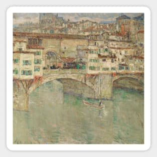 Ponte Vecchio by Childe Hassam Magnet